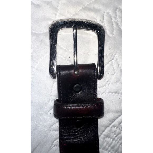 Tony Lama Leather Brown Cognac Western Style Men's  Belt Size 42 #C40157 - Picture 3 of 7